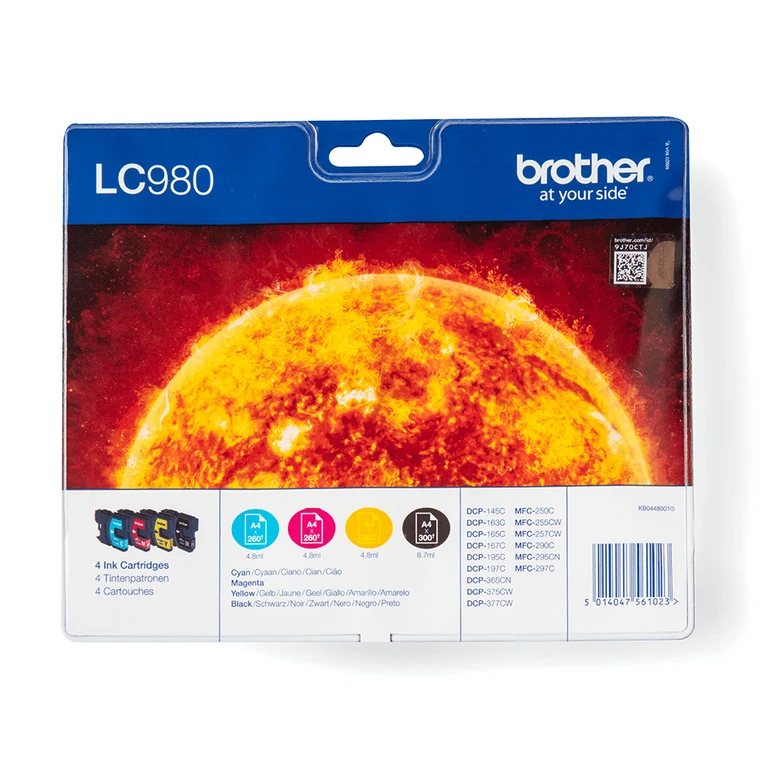 LC-980VALBP Ink cartridge multi pack Bk.C.M.Y 360pg + 3x260pg