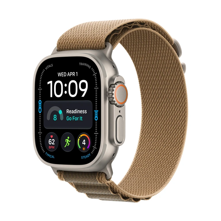 Apple Watch Ultra 4 GPS + Cellular 49mm Natural Titanium Case with Desert Alpine Loop - M