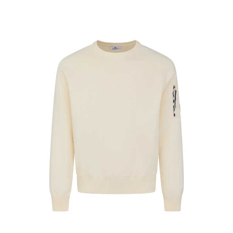 knit cotton knit crewneck sweater AA_A006_WO004