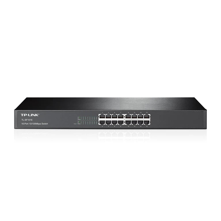 TP-Link TL-SF1016 Unmanaged Fast Ethernet (10/100) 1U Black