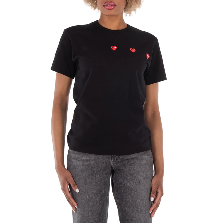 Cdg Play Triple Heart Short-Sleeve T-Shirt