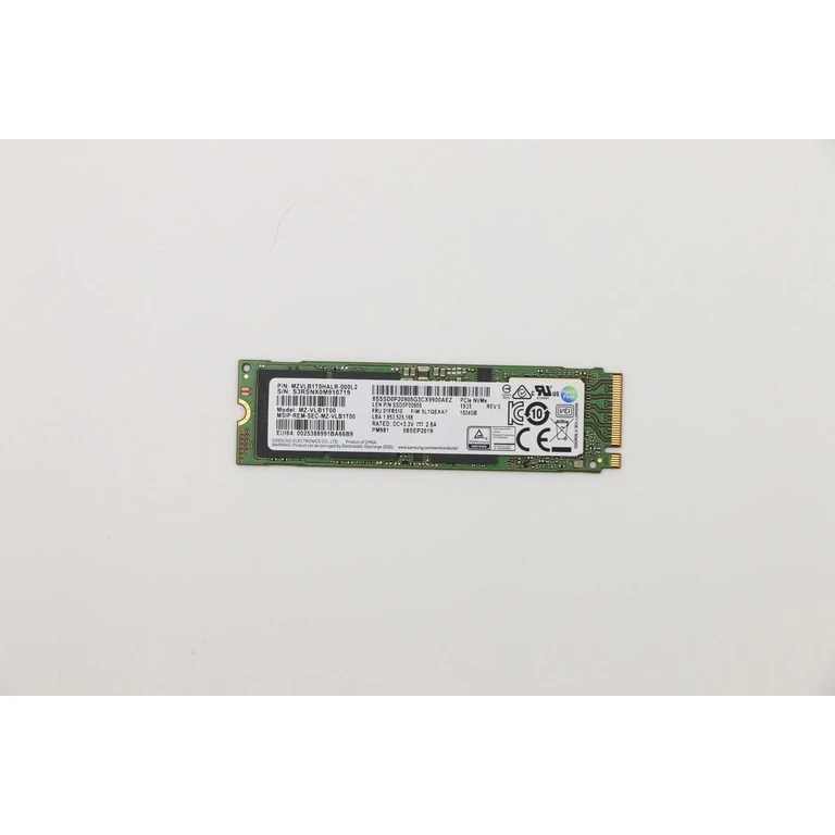 1 PCIe M.2 NVMe SSD