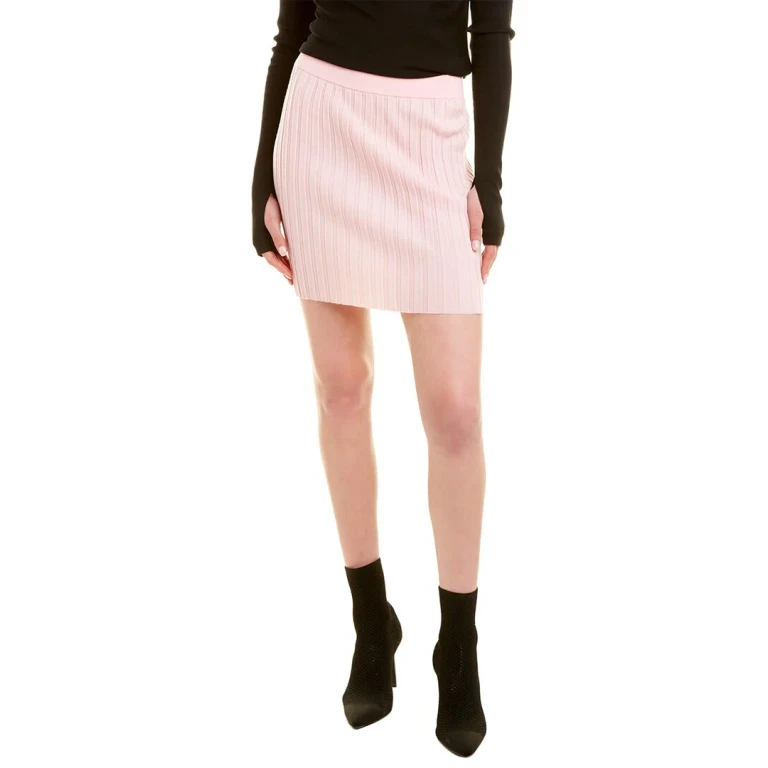 Fine Rib Wool Mini Skirt