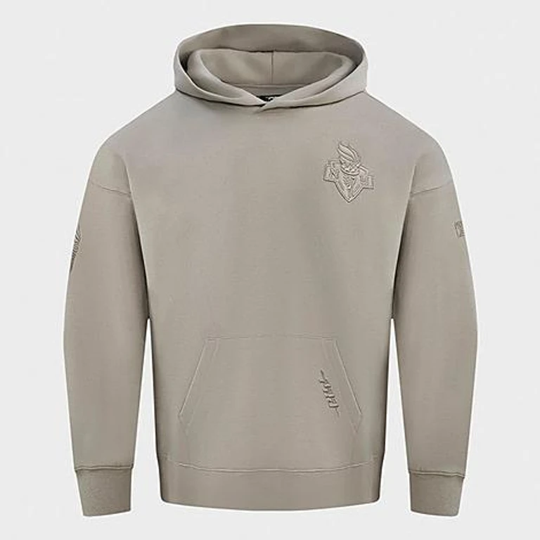 Men's New York Liberty WNBA Neutral Fleece Pullover Hoodie in Taupe Size: Small