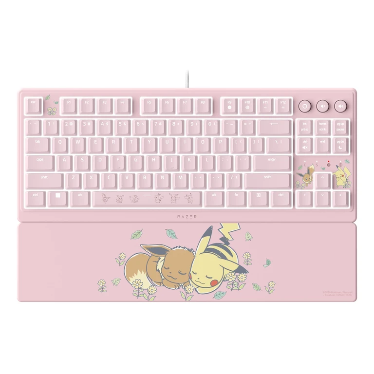 Ornata V3 Tenkeyless – Pikachu & Eevee Edition keyboard Gaming USB Pink