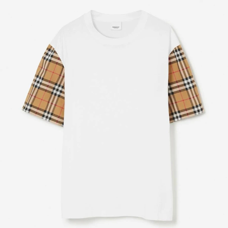 Carrick Vintage Check-Sleeve T-Shirt, Size Large