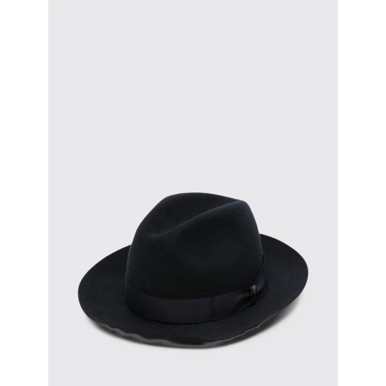 Pure Wool Panama Hat with Medium Brim and Contrast Band (49002242C0)