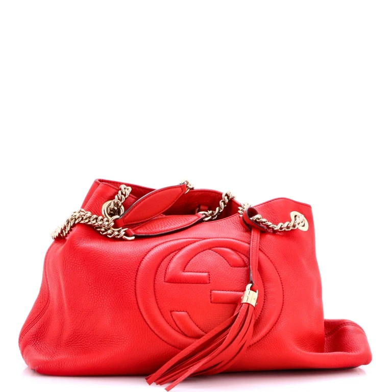 Soho Chain Strap Shoulder Bag Leather Medium
