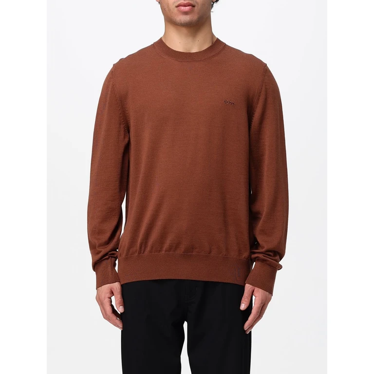 Crew-Neck Jumper in Pure Wool with Long Sleeves (50571914212)