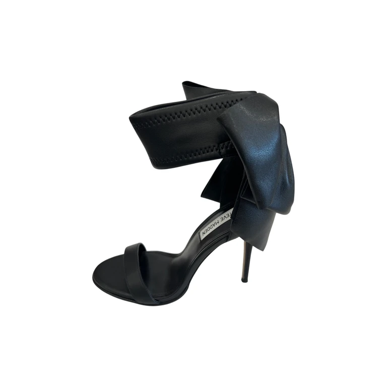 Sandali Donna Nero con Fiocco e Tacco Stiletto