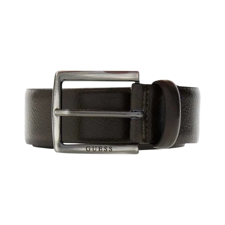 Belt Not Adjustable & Not Reversible H35 Male Brown Leather with Buckle
