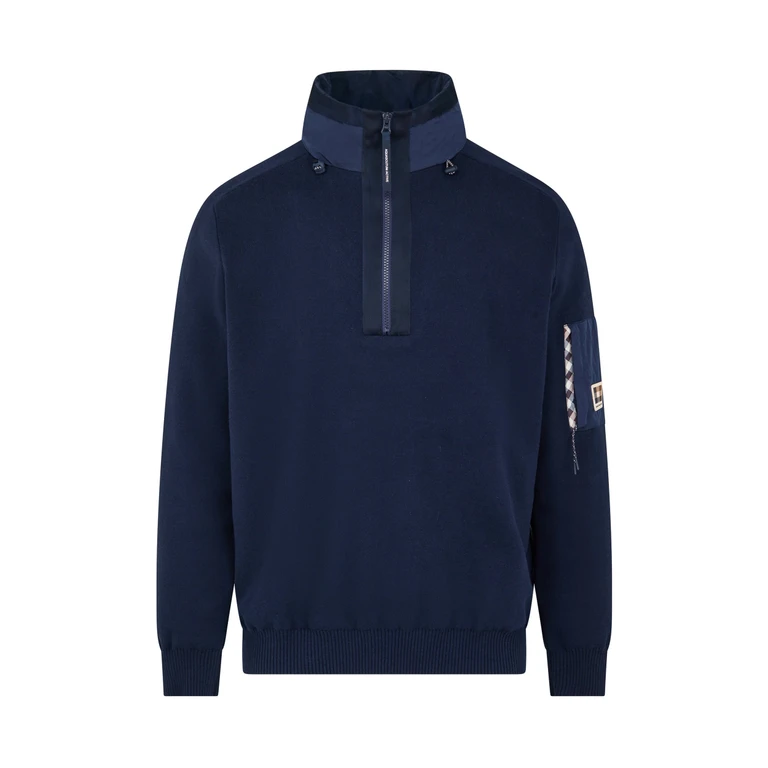 cotton knit 1/4 zip sweater AA_A006_WO002