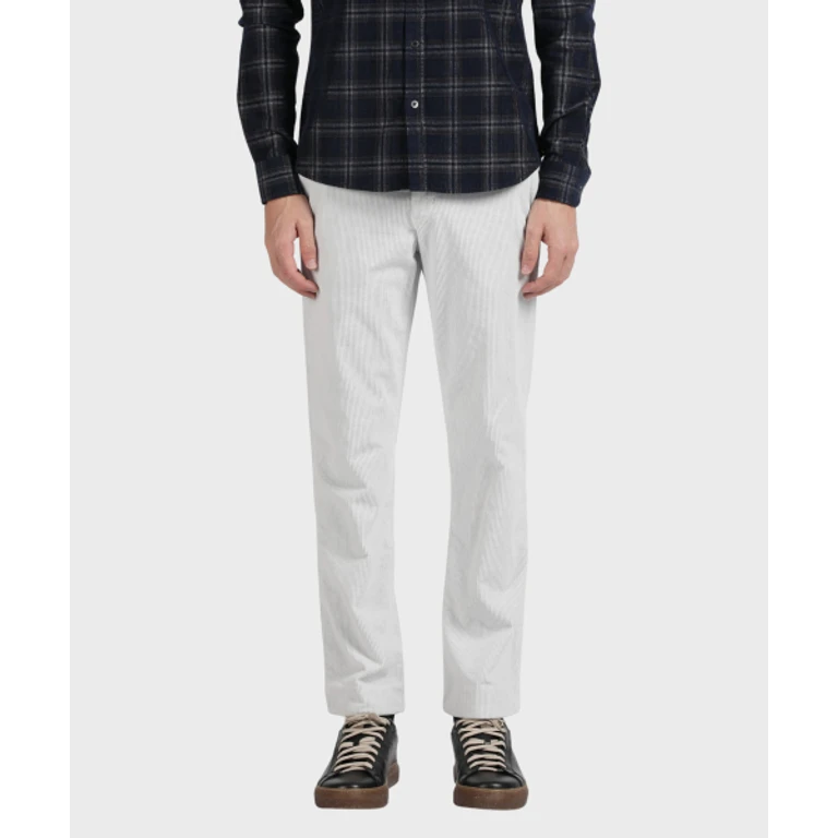 Gray Regular Fit Corduroy Pants