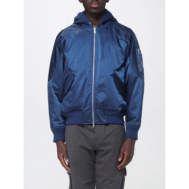 Hooded Bomber Jacket in Recycled Nylon with Zip Closure (M16MB0601977)