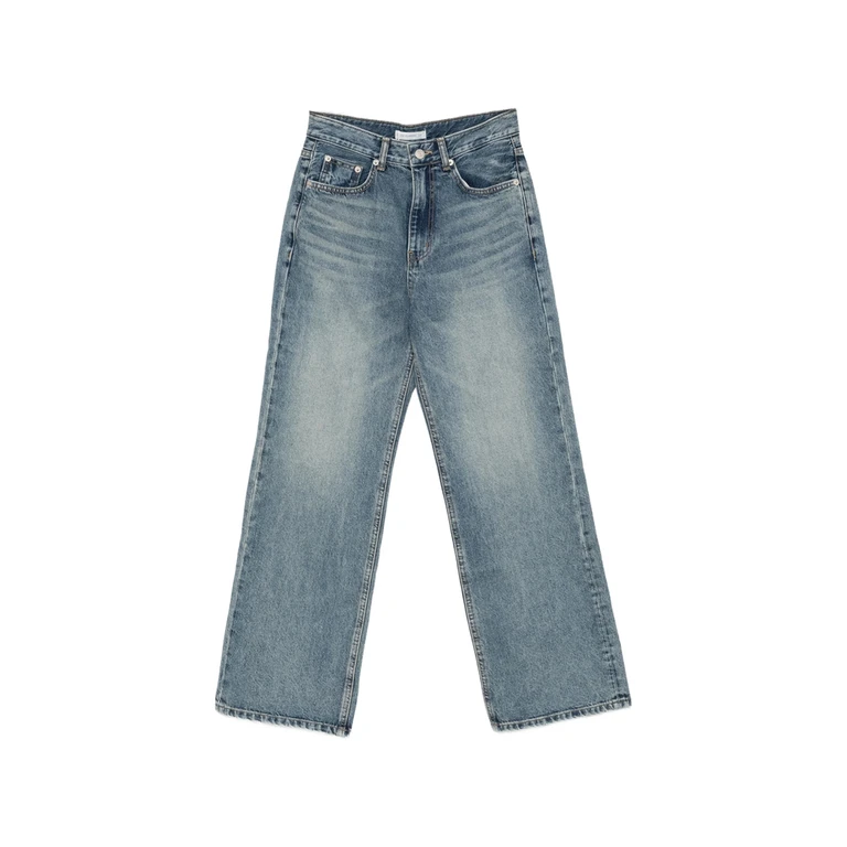 Faded Wide-leg Jeans