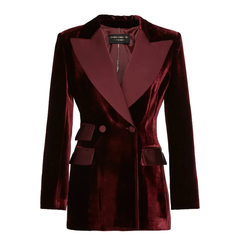 jacket with glossy revers Simona Corsellini in velvet