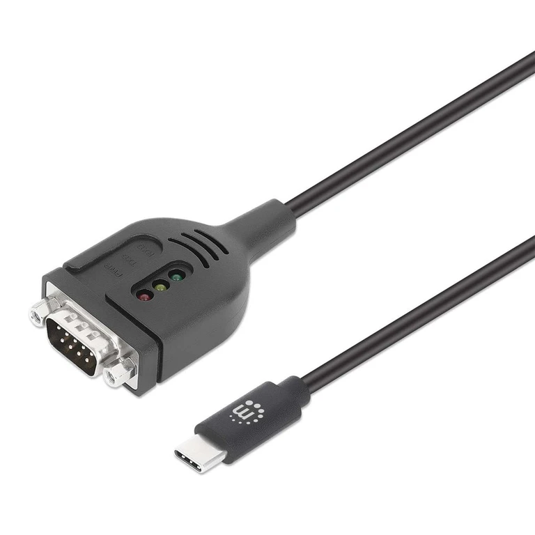 USB-C to RS232 Serial Adapter, 1m, DB9 Male, Prolific PL2303GT Chip, Black, Three Year Warranty, Comparable to ICUSB232C (40cm)