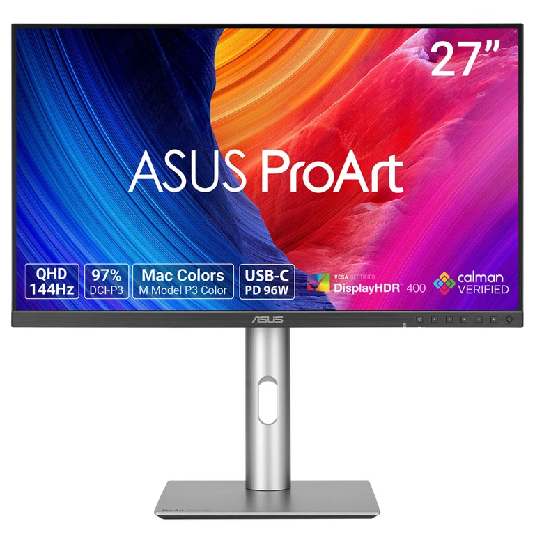 ASUS ProArt 27" QHD 144Hz Monitor, Silver (PA278CGRV)