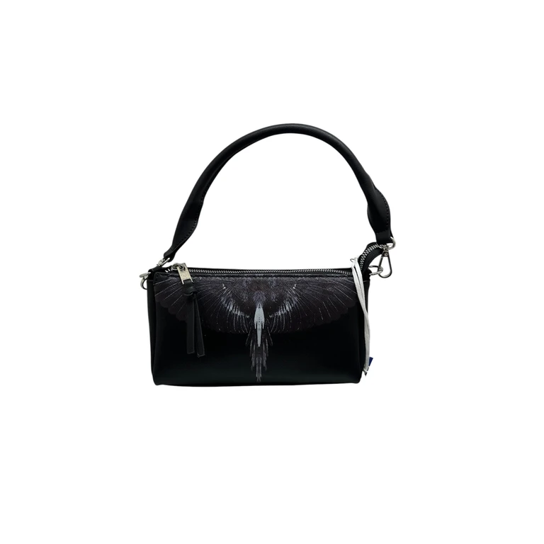 Handbag Woman County Of Milan black and white wings