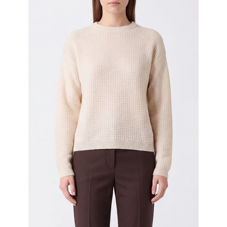 Wool-Blend Crewneck Sweater with Long Sleeves and Dropped Shoulders (MAD216F068M272M27225)