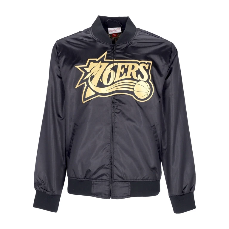Men's NBA Big Face 4.0 Satin Jacket Hardwood Classics Phi76e Black/original Team Colors