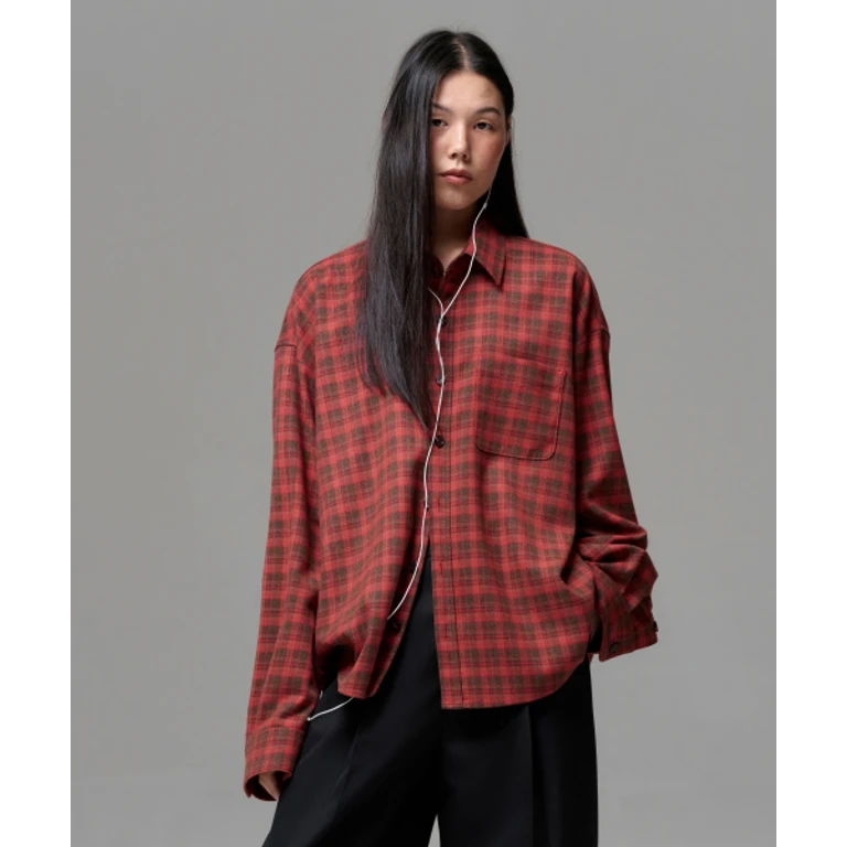 UNISEX VINTAGE CHECK SHIRT - RED