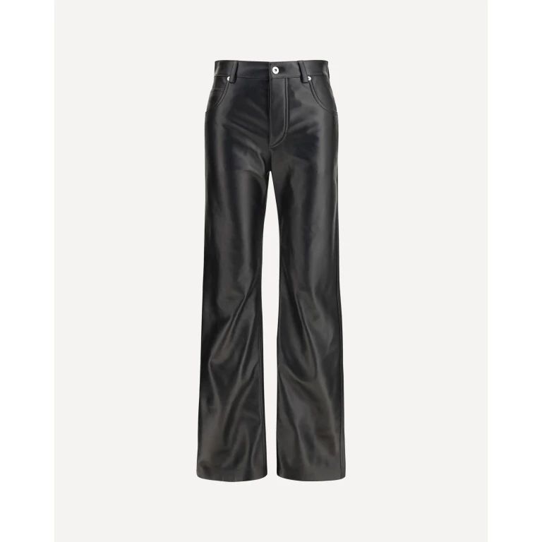 Glossy leather flared Pants Female 36