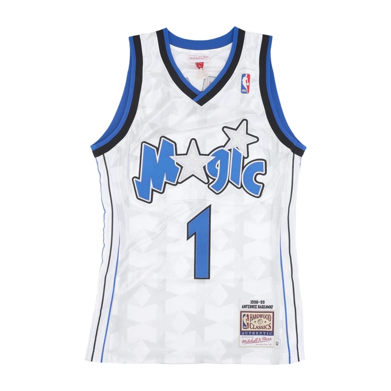 Men's Basketball Tank Top Nba Home Jersey 1998 No 1 Anfernee Hardaway Orlmag White