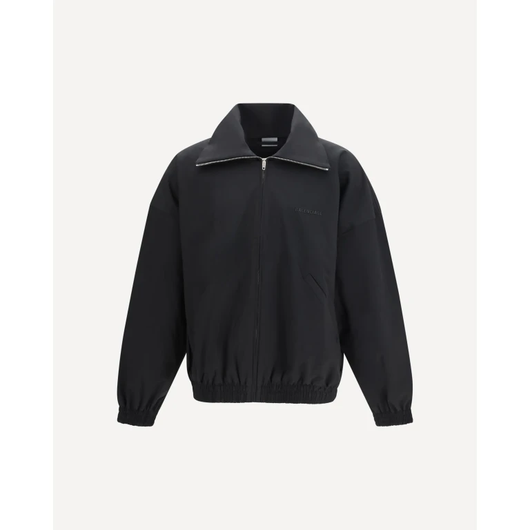 Stretch technical cotton jersey Zip Jacket Male L