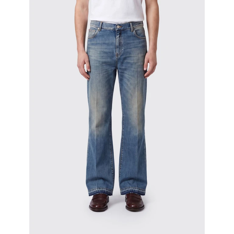 Flared Stretch-Denim Jeans with Mid-Rise Waist (AM426JE005CANYONSKY)