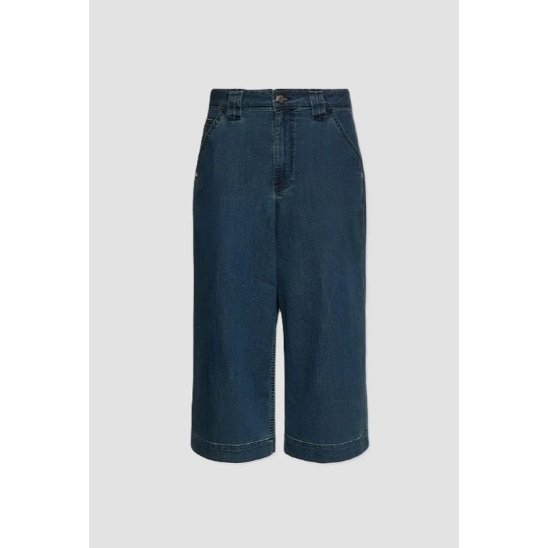 pants with leg 3/4 woman blue medium
