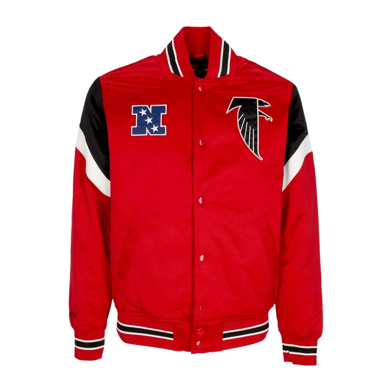 Men's Bomber Jacket Nfl Heavyweight Satin Jacket Atlfal Original Team Colors