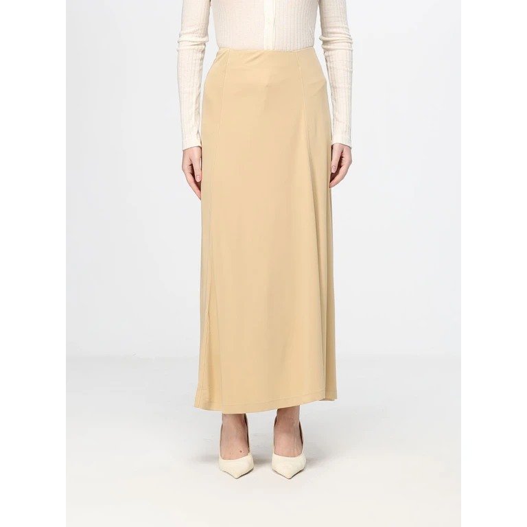 High-Waisted Slim Fit Midi Skirt in Jersey with Elastic Waist (263WRB0478FB0162378)