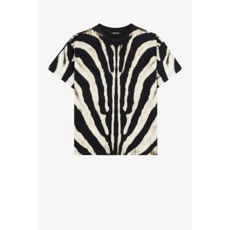 Zebra Printed Cotton T-Shirt