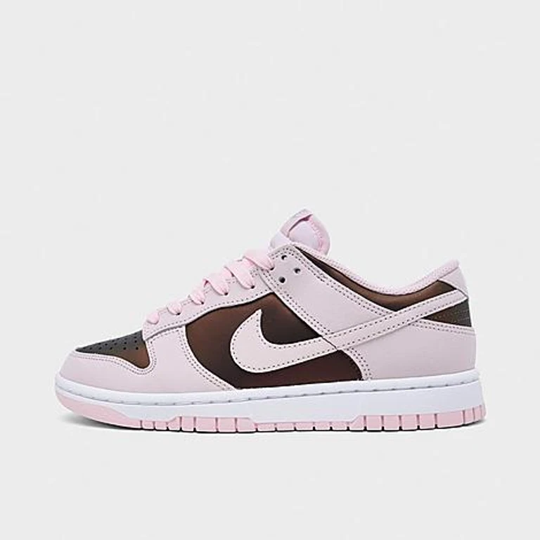 Nike Women's Dunk Low SE Iridescent Casual Shoes in Pink Foam/White/Pink Foam Size: 5.0