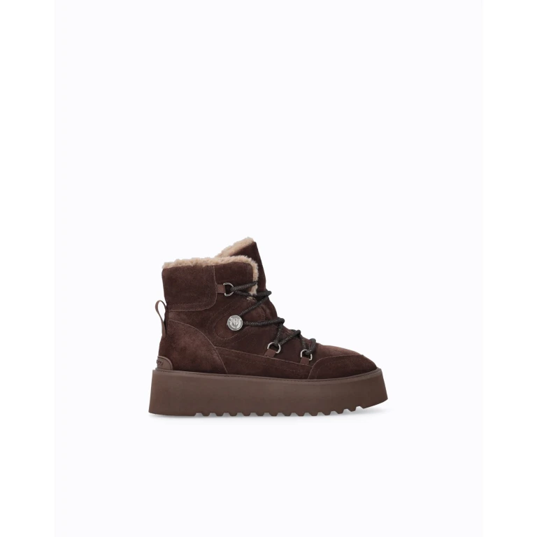 Bottines en daim doublées de fourrure synthétique - 35