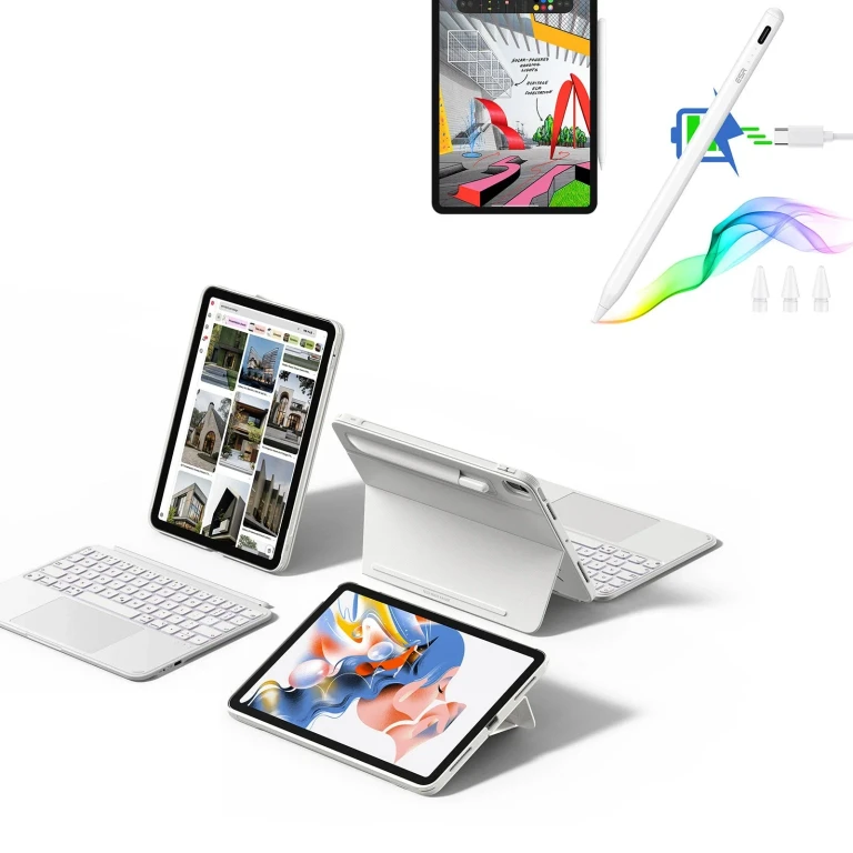 iPad Pro 11" (M4) 2024 Shift Keyboard Case (Detachable) With Pencil Bundle - US Layout - White - US Layout - White
