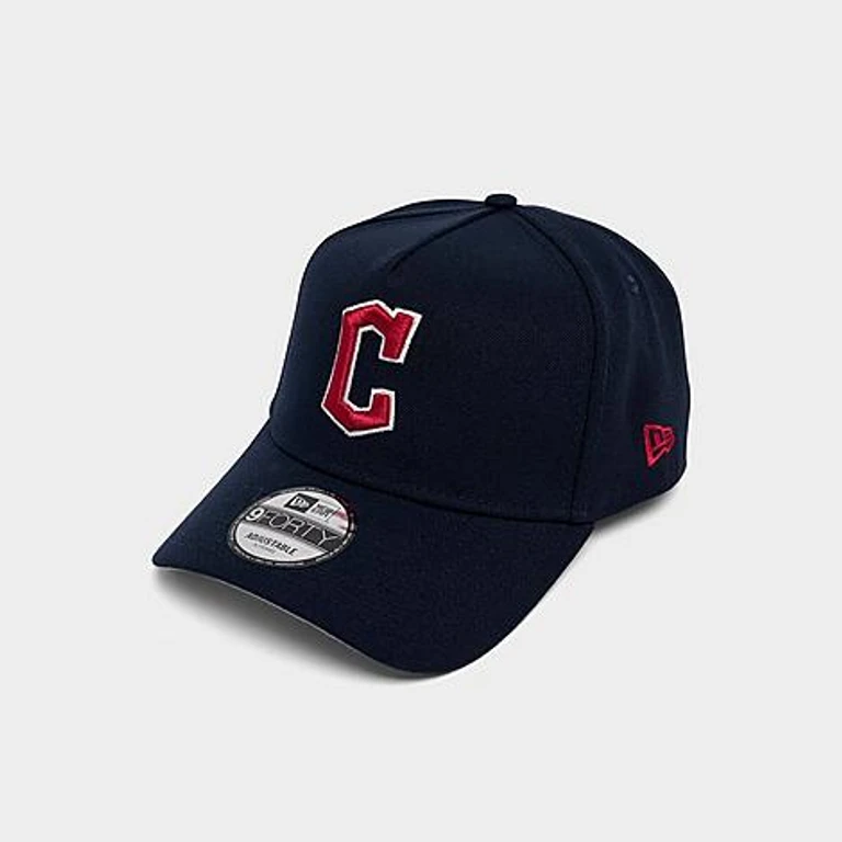 Cleveland Guardians MLB 9FORTY A-Frame Snapback Hat in Navy/Red