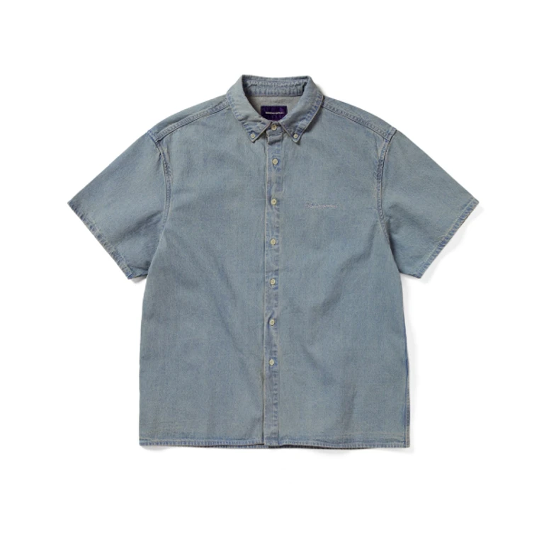 (25SS) Washed Denim S/S Shirt Washed Blue