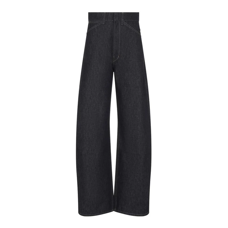 Pantalón curvo de talle alto Lemaire