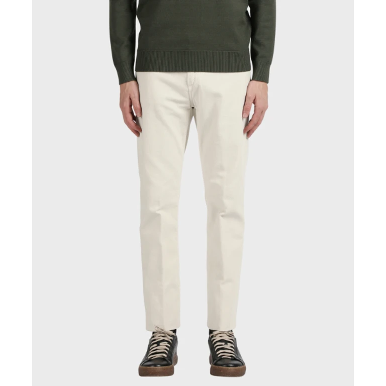 Ivory Regular Fit Classic Cotton Pants