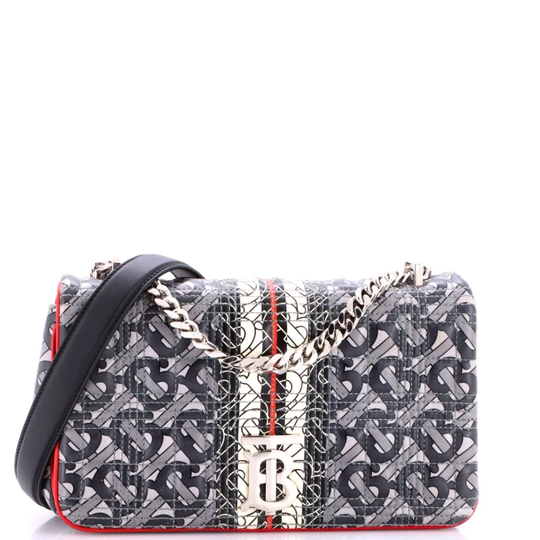 Lola Shoulder Bag Quilted Printed Leather Small