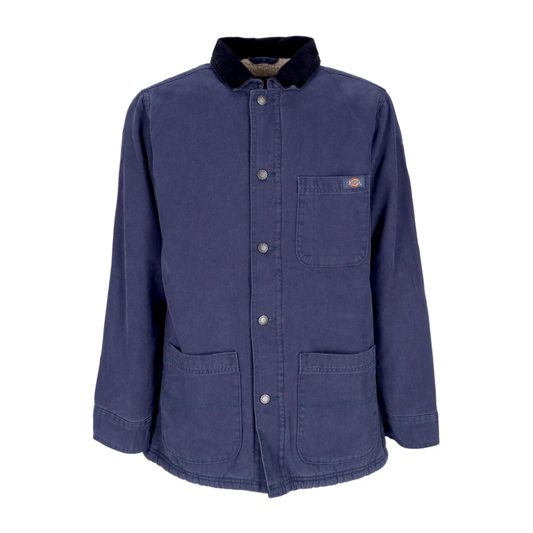 Men's Workwear Jacket Duck Canvas Chore Coat Stone Washed Navy