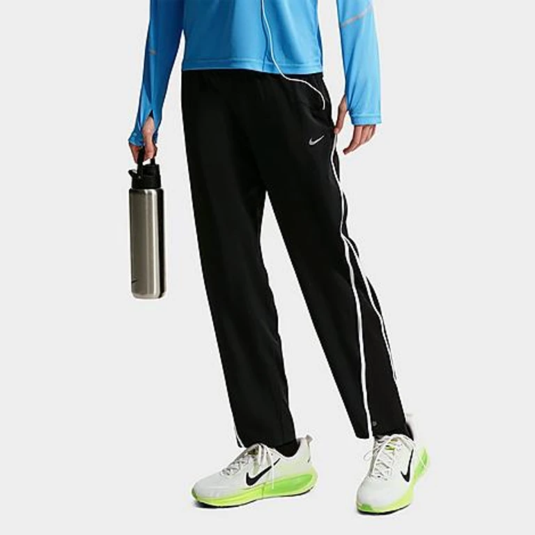 Girls' Big Kids Dri-FIT Mid-Rise 7/8 Length Pants in Black/White Size: XS