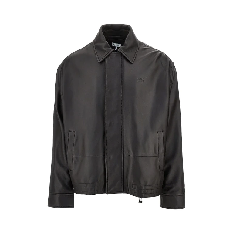 Nappa leather jacket with drawstring Man 48