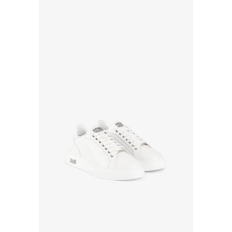 White Leather Low-Top Sneakers