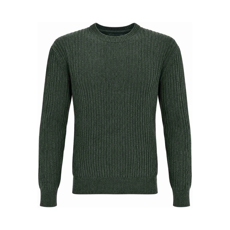 Pull Col Rond - Vert Foncé (W2613720)