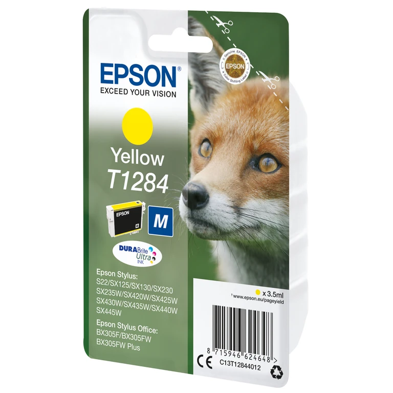 Epson C13T12844012/T1284 Ink cartridge yellow. 225 pages 3.5ml for Eps