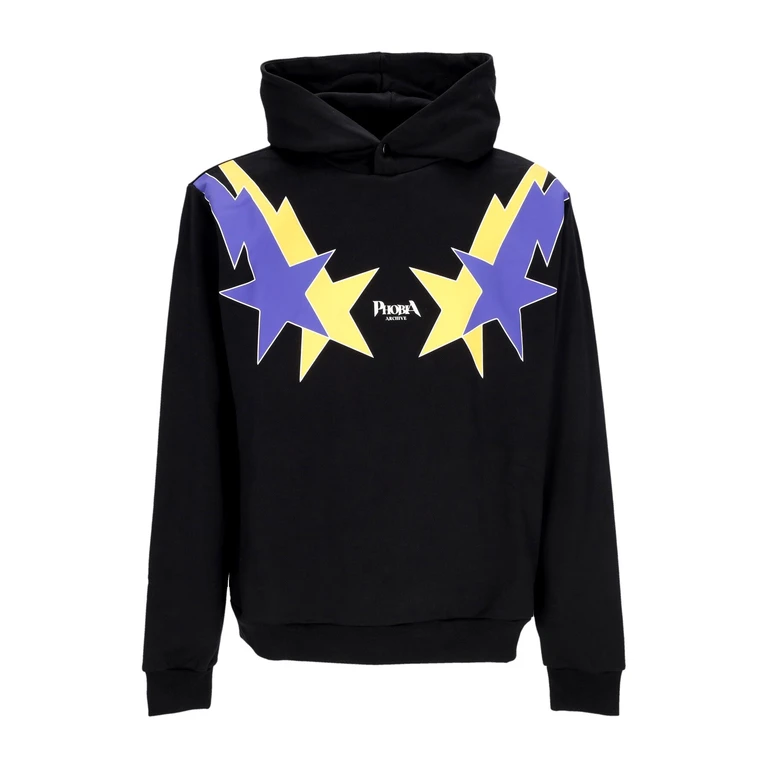 Men's Lightweight Hooded Sweatshirt Starry Lightning Hoodie Black/yellow/purple