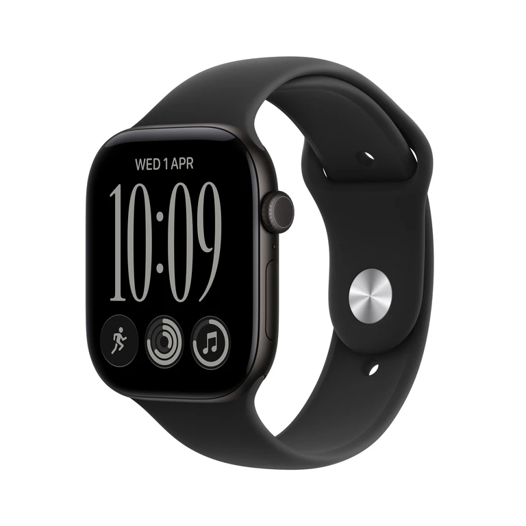 Apple Watch Series 12 GPS 42mm Black Aluminium Case with Black Sport Band - S/M
